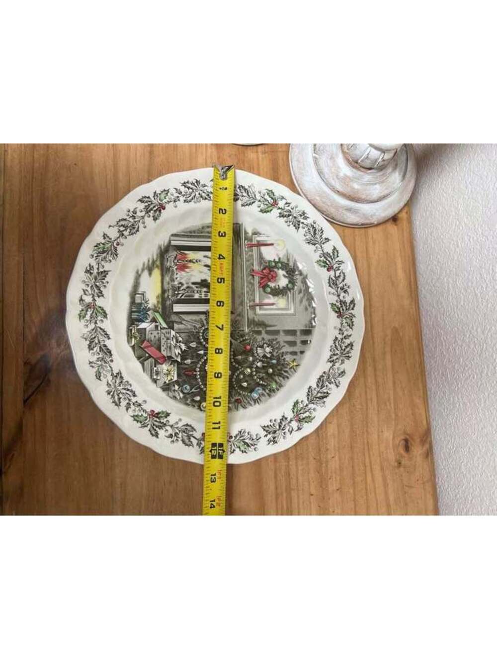 Johnson Bros Merry Christmas 12.5” Round Platter Chop Plate - Picture 3 of 6